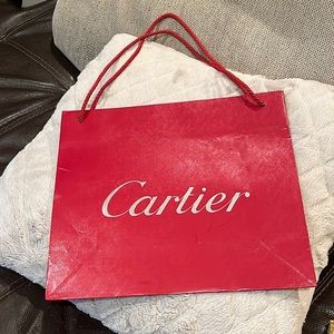 Cartier red paper shopping gift bag